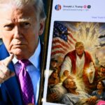 Trump deletes post depicting him as Jesus-like figure after backlash
